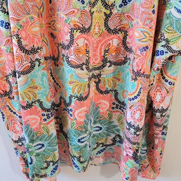 SWIM By Cacique Women's Beach Dress Sz 22/24 Colorful Stretchy Boho Resortwear - Picture 9 of 12